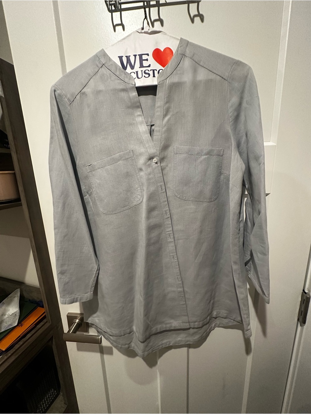 Monsoon Light Gray Lightweight Shirt Jacket
